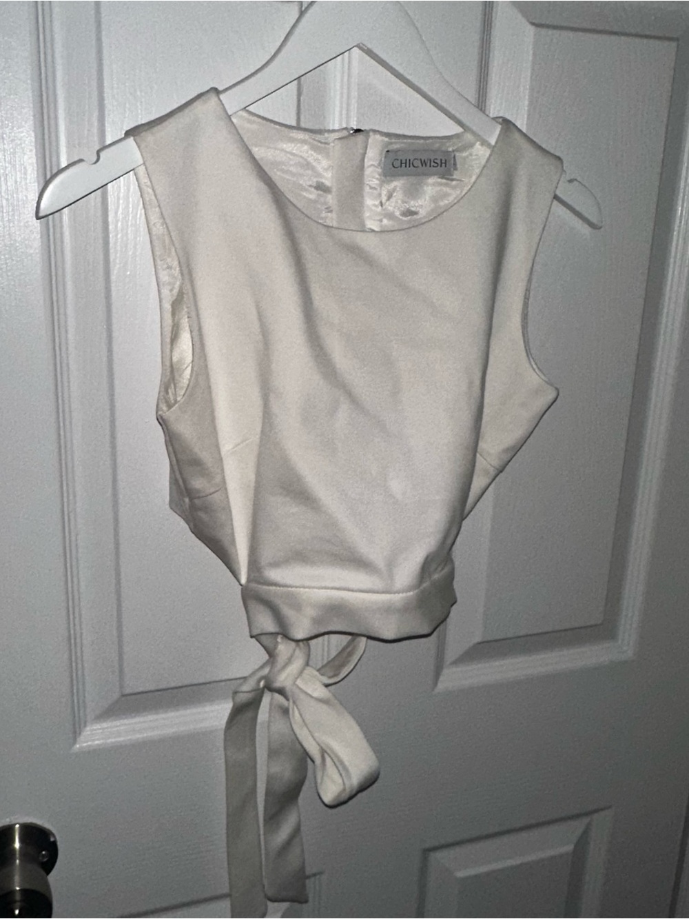 White Cropped Top